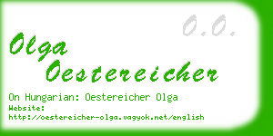 olga oestereicher business card